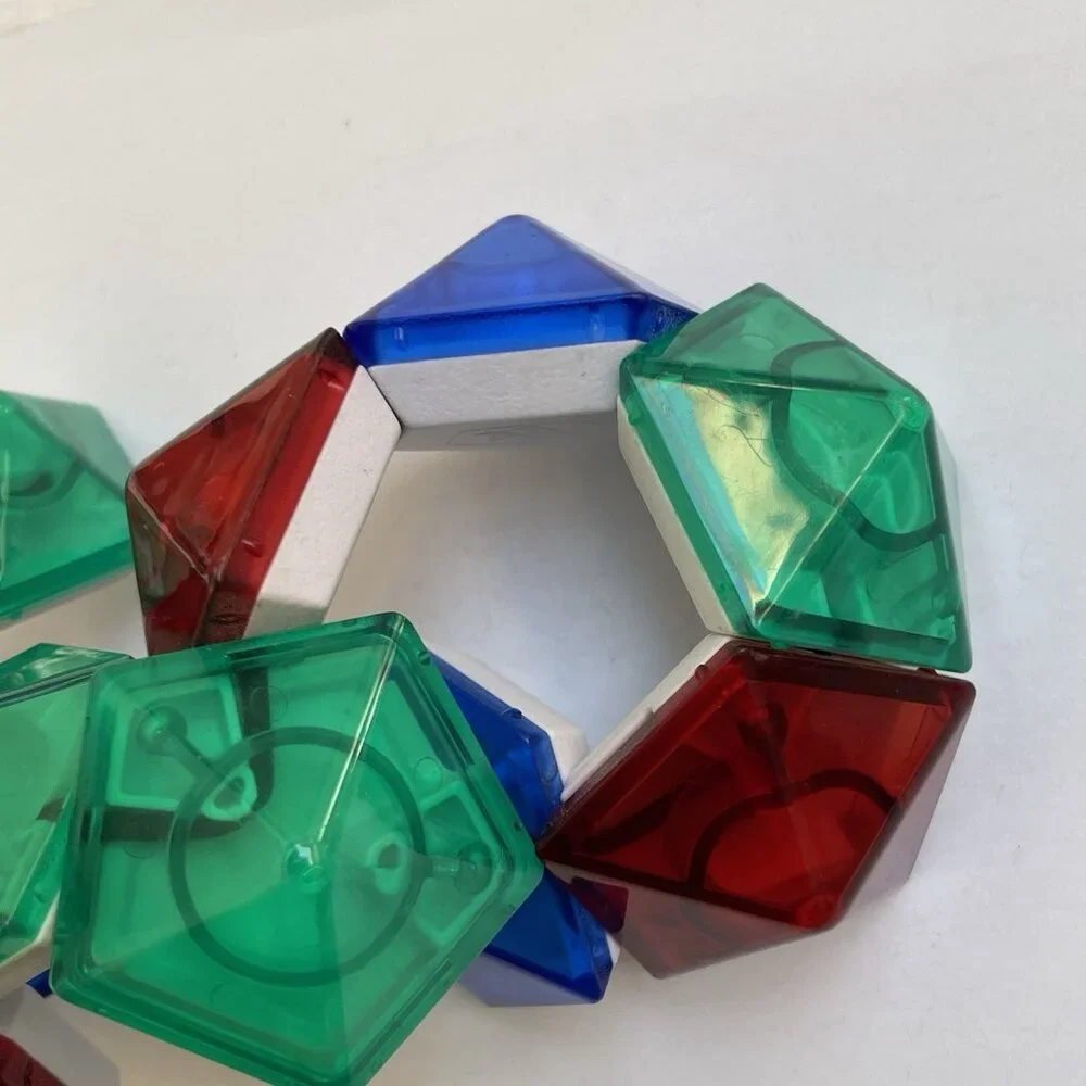 Mind Jewel‎ Cube Twist Puzzle Toy Multicolor Retro Complete Set